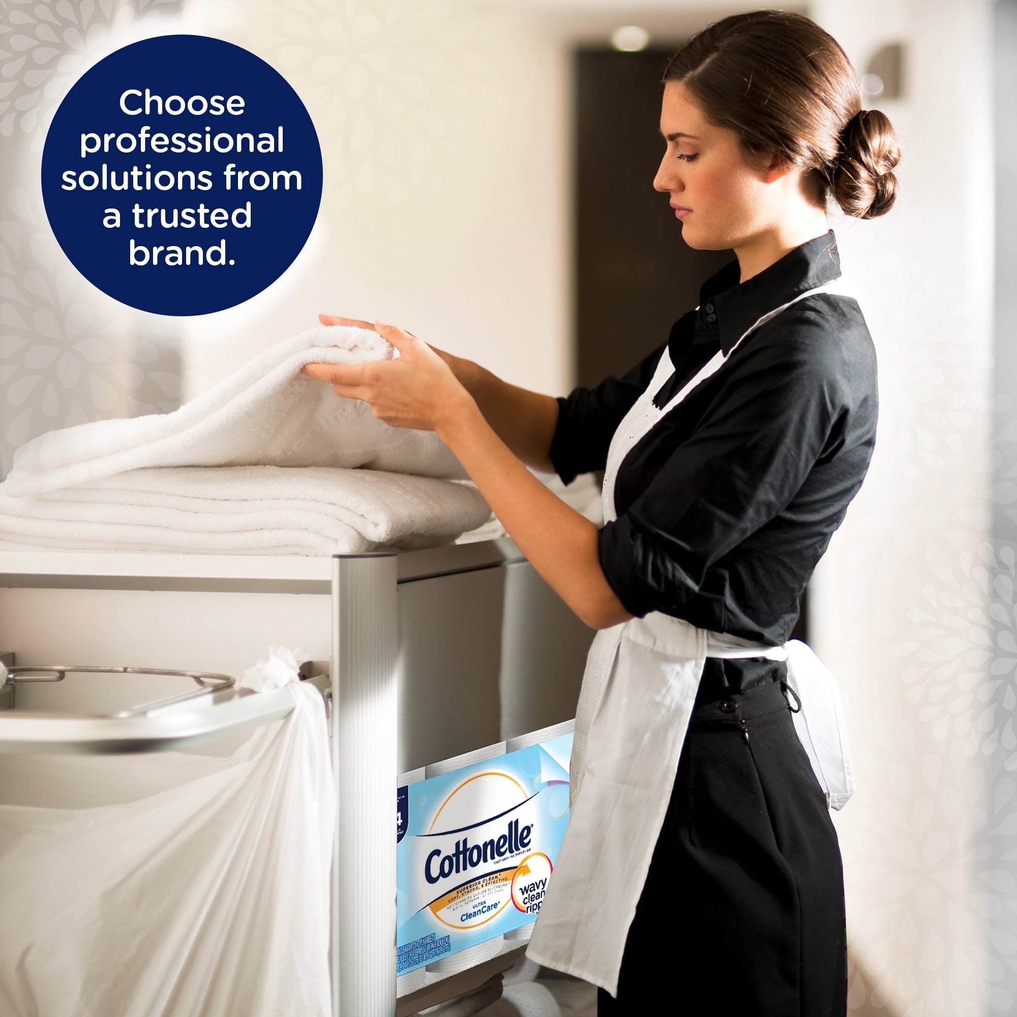 Cottonelle Professional Standard Roll Toilet Paper - Bulk (12456), Ultra CleanCare Bathroom Tissue, Clean Ripple Texture, White (48 Rolls of 170 Sheets, 8, 160 Sheet Total)