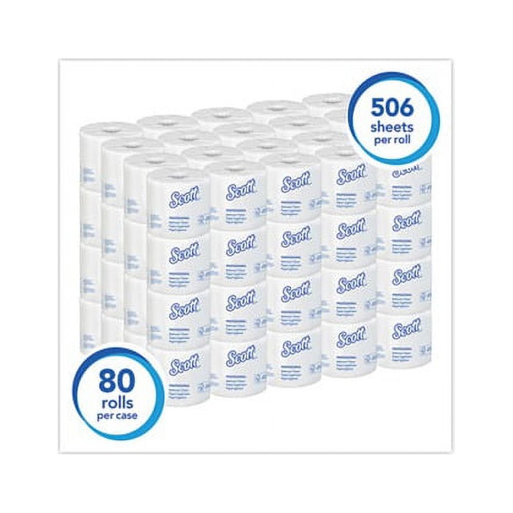 Scott 100% Recycled Fiber Bathroom Tissue 2-Ply 506 Sheets/Roll 80/Carton 13217