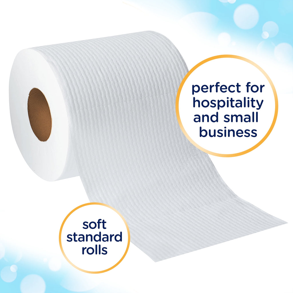 Cottonelle Professional Standard Roll Toilet Paper - Bulk (12456), Ultra CleanCare Bathroom Tissue, Clean Ripple Texture, White (48 Rolls of 170 Sheets, 8, 160 Sheet Total)