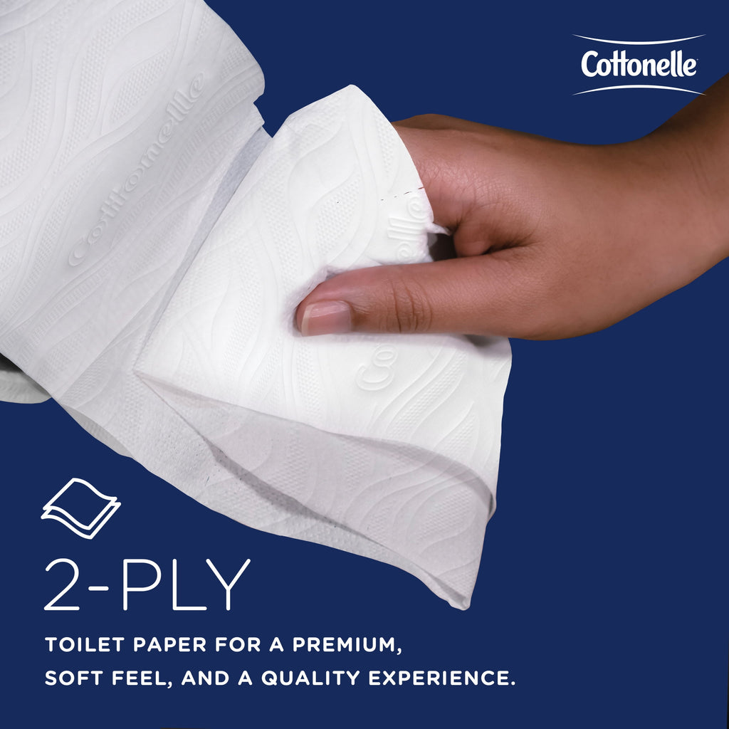 Cottonelle® Professional CleanCare Standard Roll Bulk Toilet Paper (58696) - 2-Ply, White, Individually Wrapped (400 Sheets/Roll, 40 Rolls/Case, 16, 000 Sheets/Case)