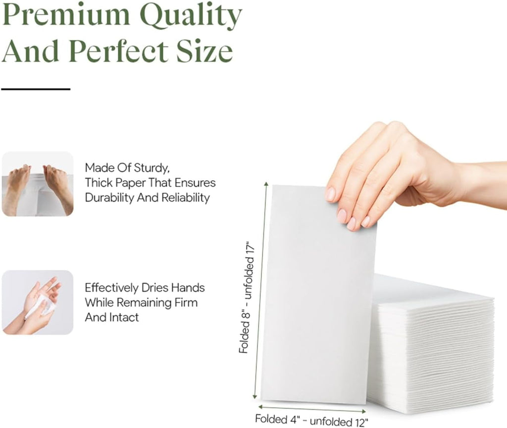 Tackleit Disposable Linen Feel Guest Towels - Bathroom Napkins Hand Towels, 12" x 17", 200 Sheets