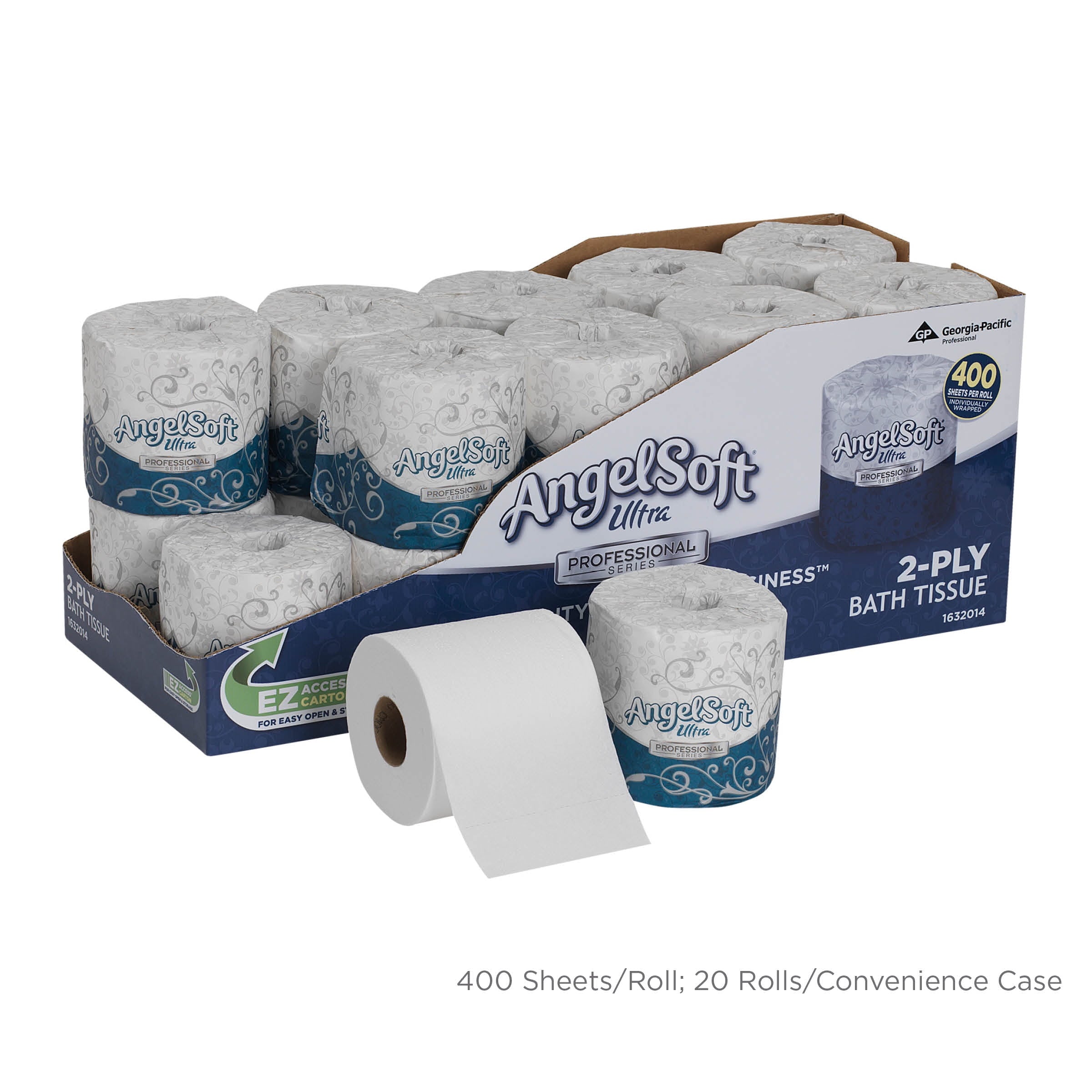 Georgia-Pacific Angel Soft Ultra 2-Ply Toilet Paper - 1632014, 20 Rolls per Case