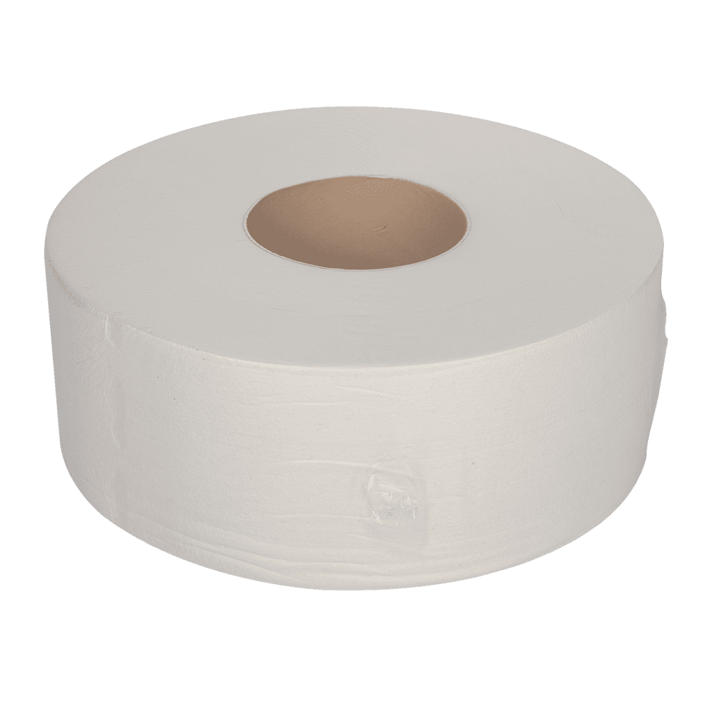 Karat 9 Inch 2 Ply Jumbo Roll Bathroom Toilet Paper - White (12 Pack)