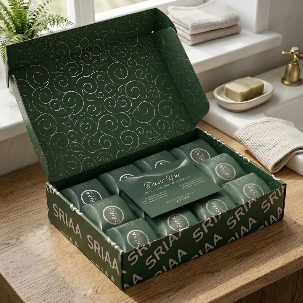 SRIAA Premium Organic 100% Bamboo Tree-Free Toilet Paper - 12 Mega Rolls, 3-Ply, 300 Sheets per Roll, Septic Safe, Plastic Free, FSC Certified