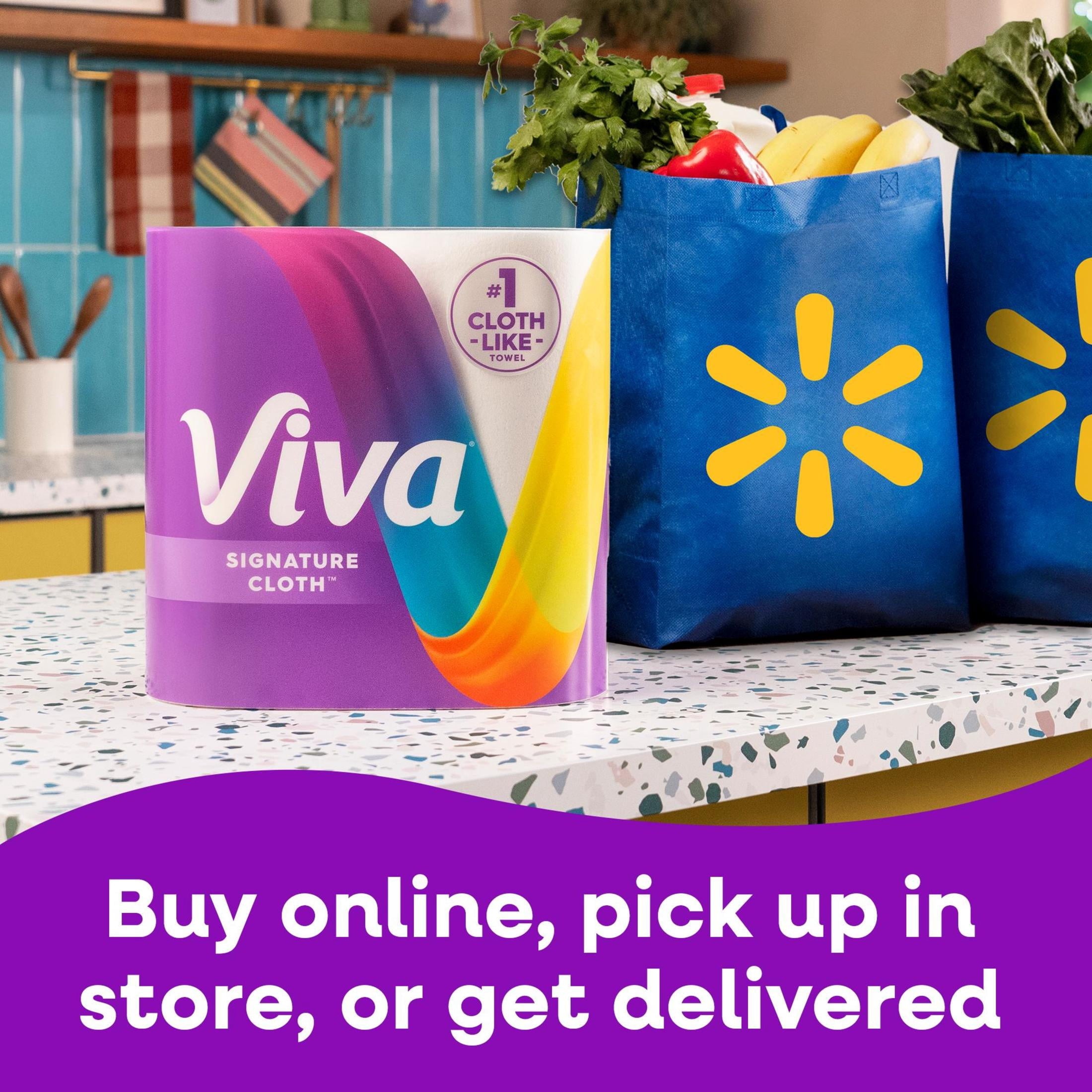 Viva Signature Cloth Paper Towels - 2 Triple Rolls, 129 Sheets per Roll