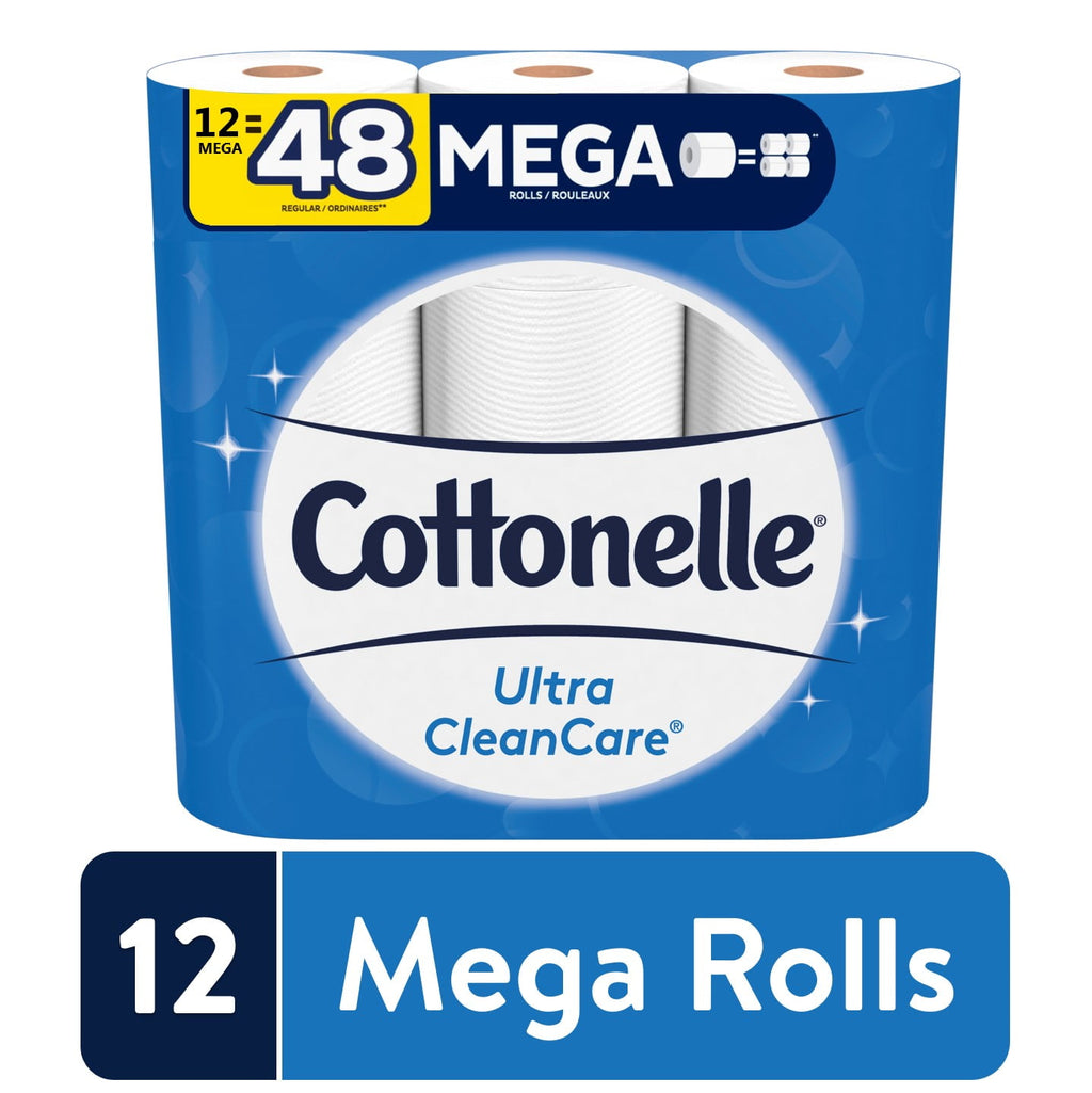 Cottonelle Ultra CleanCare Toilet Paper - 12 Mega Rolls, 340 Sheets per Roll (4, 080 Total)