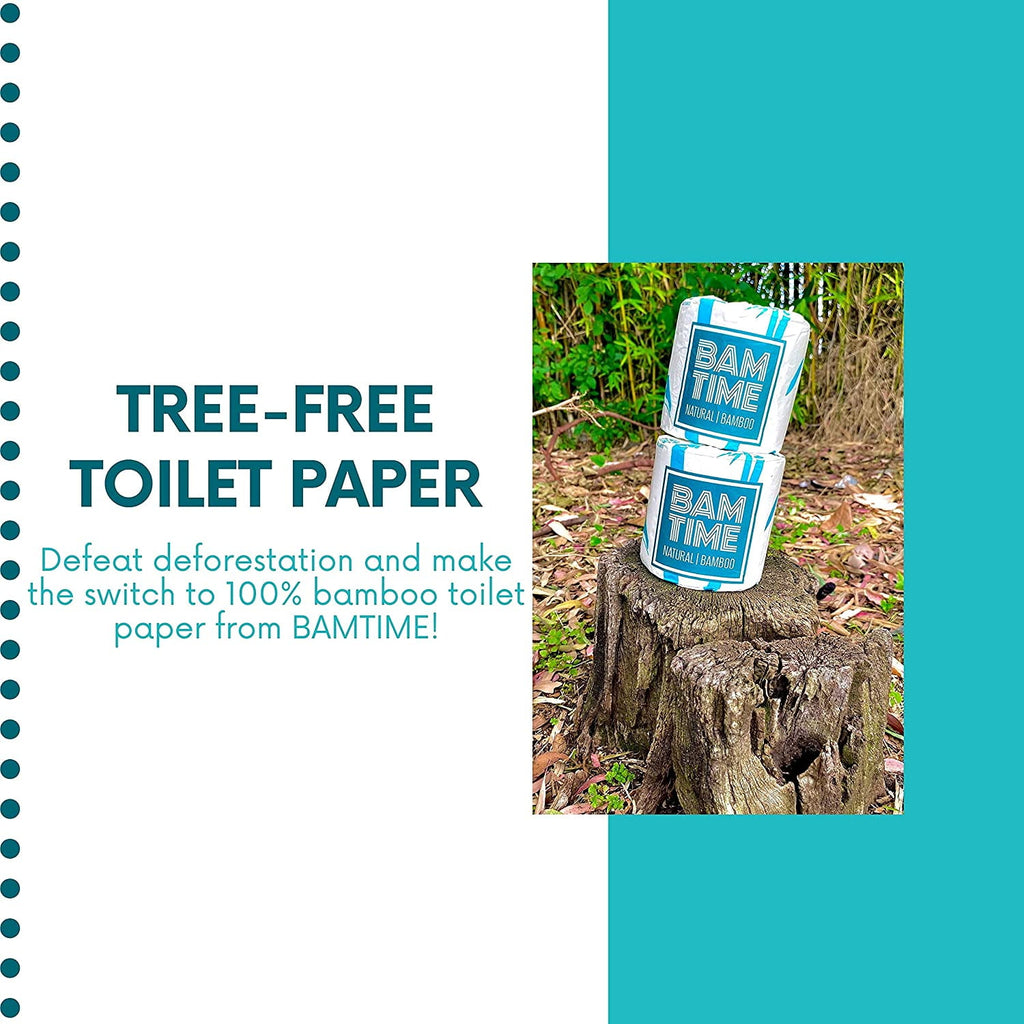 Tree-Free Bamboo Toilet Paper - 24 Rolls, 3-Ply, 300 Sheets per Roll