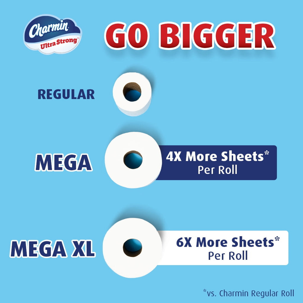 Charmin Ultra Strong Toilet Paper - 6 Mega XL Rolls