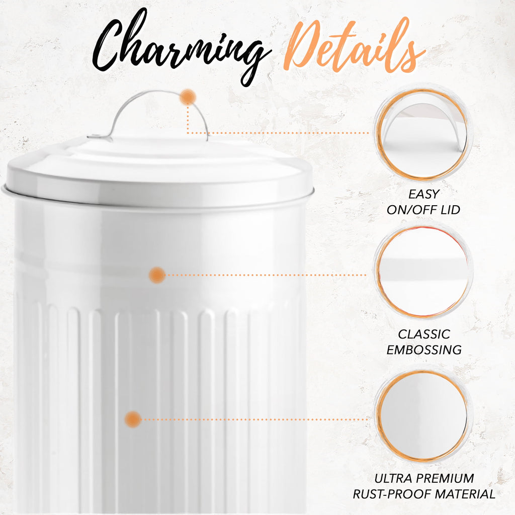 Autumn Alley White Metal Farmhouse Toilet Paper Extra Roll Storage – Freestanding - Holds 3 Megarolls