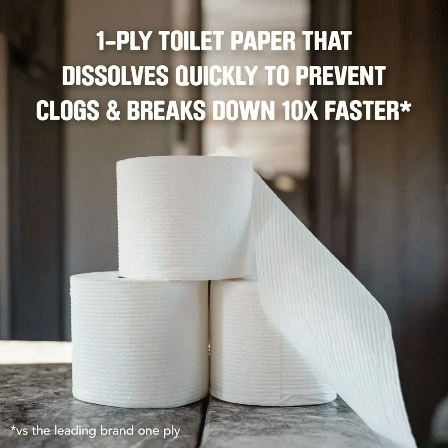 Scott Rapid Dissolving Toilet Paper For Rvs & Boats - 4 Double Rolls