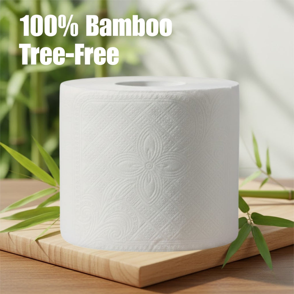SRIAA Premium Organic 100% Bamboo Tree-Free Toilet Paper - 24 Mega Rolls, 3-Ply, 300 Sheets per Roll, Septic Safe, Plastic Free, FSC Certified