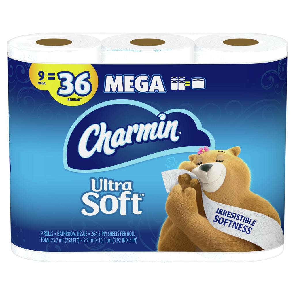 Charmin Ultra Soft Toilet Paper - 9 Mega Rolls