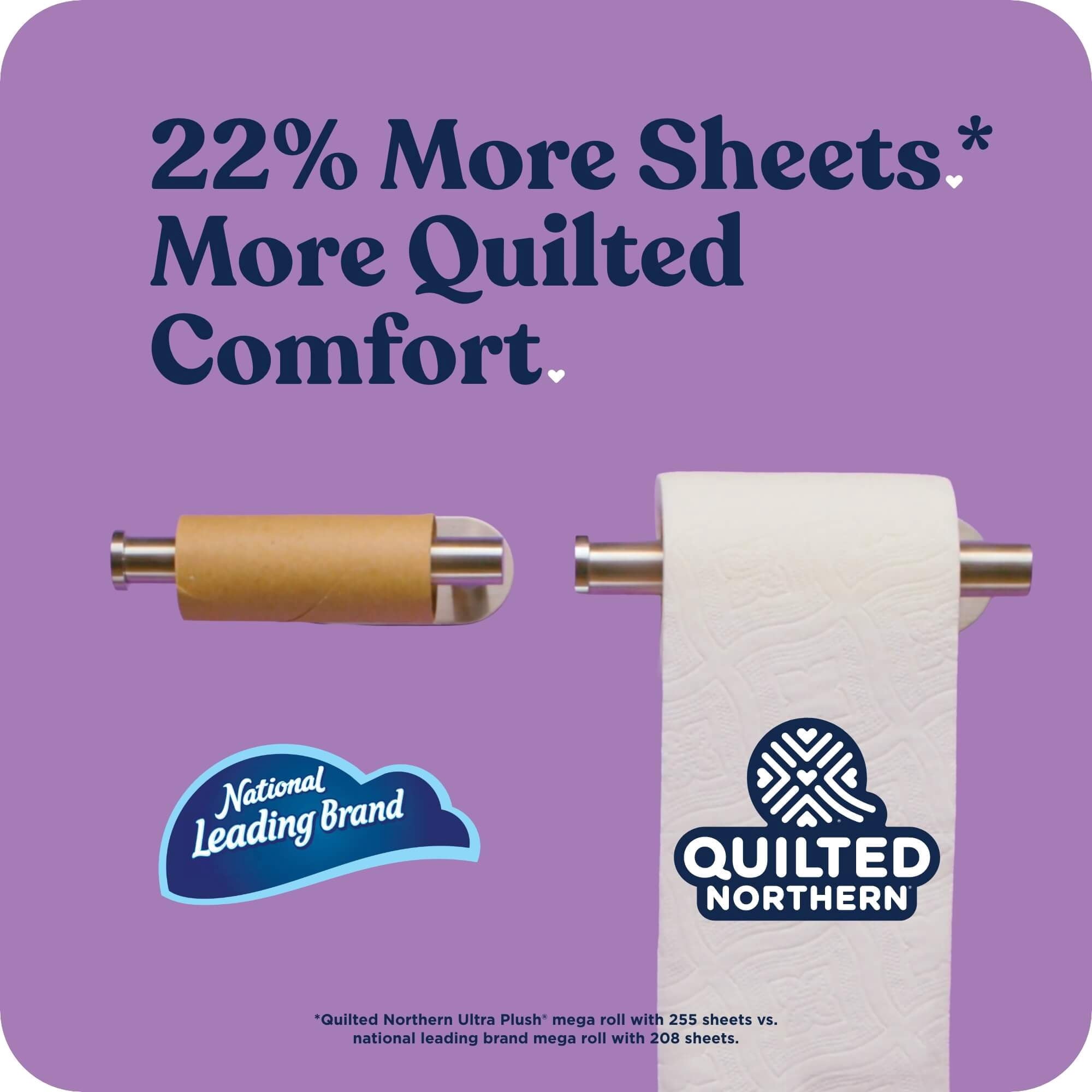 Quilted Northern Ultra Plush 3-Ply Toilet Paper - 30 Mega Rolls, 255 Sheets per Roll