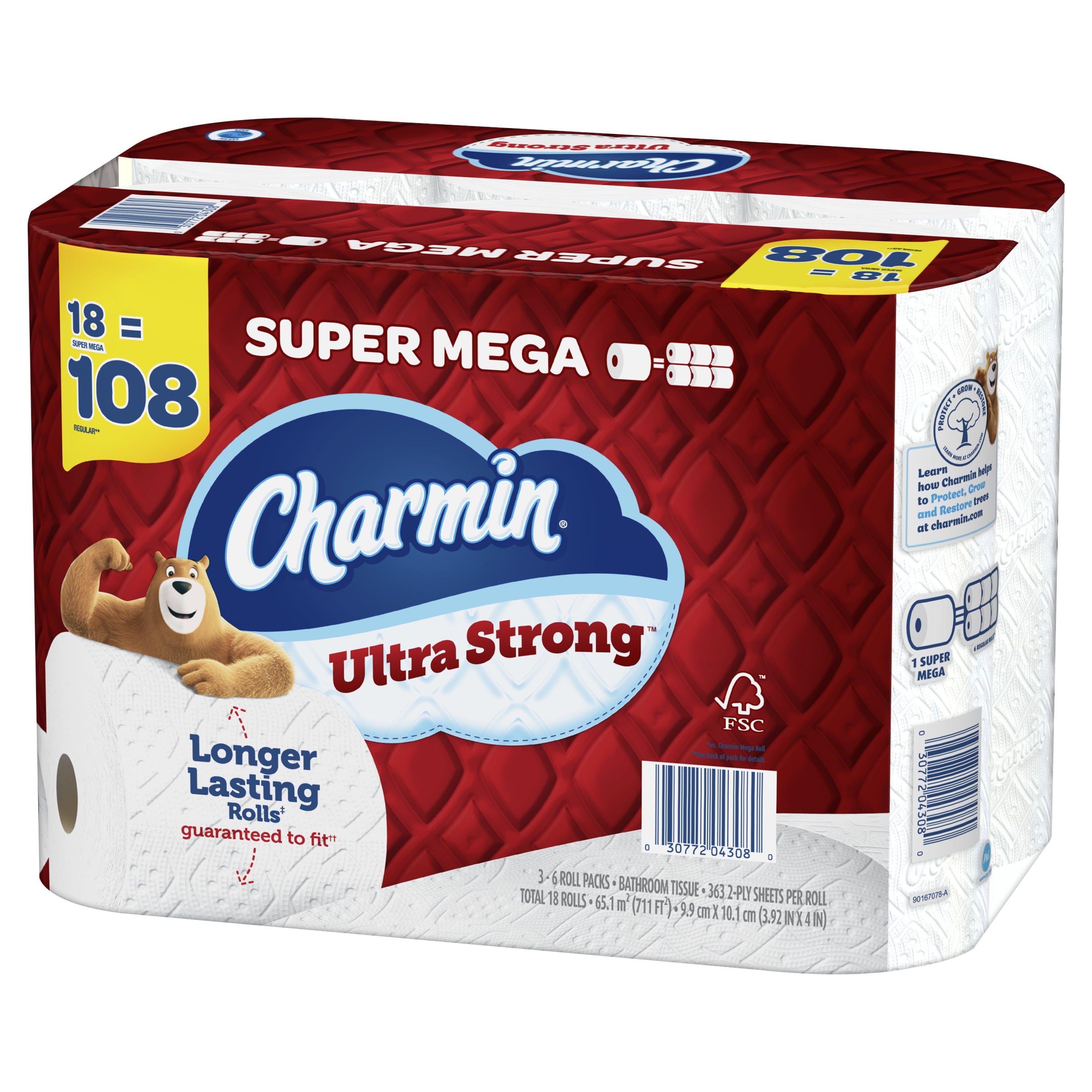 Charmin Ultra Strong Toilet Paper - 18 Mega XL Rolls