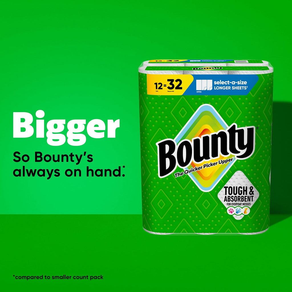 Bounty Select-A-Size 2-Ply Paper Towels - 12 Rolls, 110 Sheets/Roll