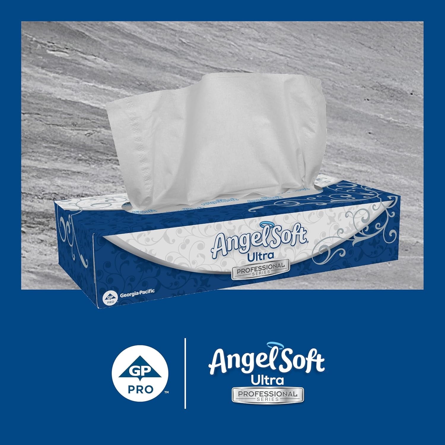 Joozen Angel Soft Ultra Professional Series Premium 2-Ply Facial Tissue (4836014) - 126 Sheets Per Box, 10 Tissue Flat Boxes Per Case