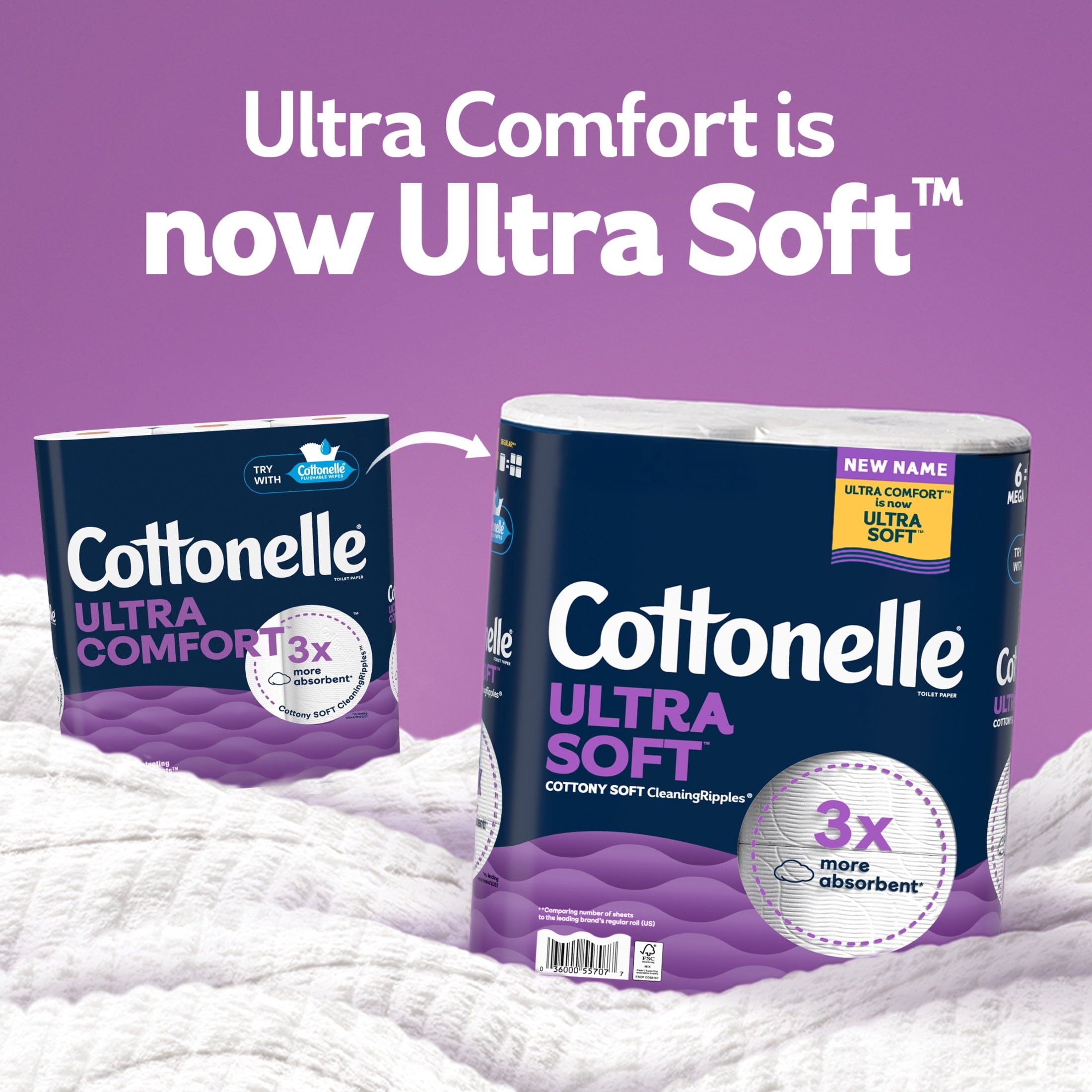 Cottonelle Ultra Soft Toilet Paper - Strong Toilet Tissue, 12 Mega Rolls