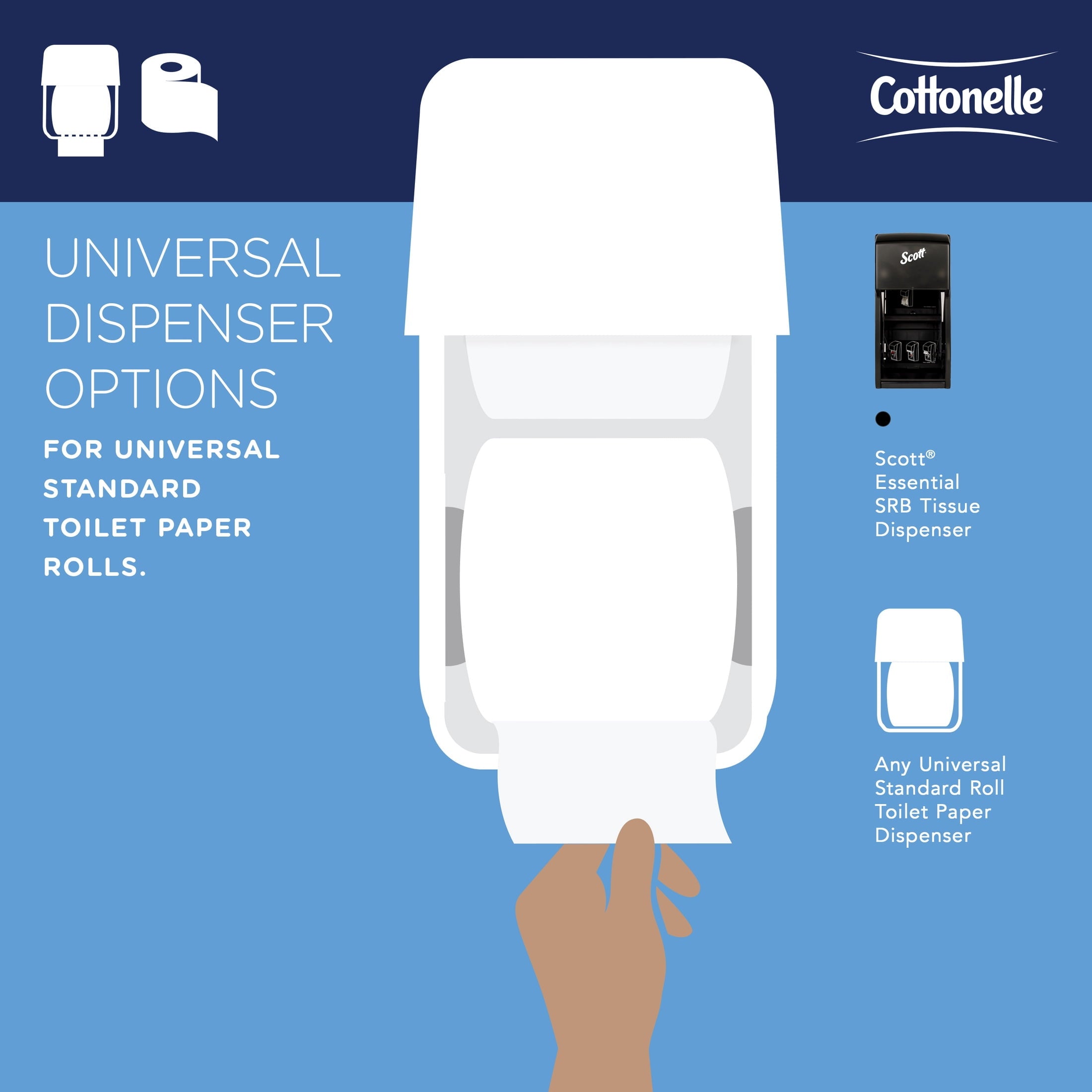 Cottonelle® Professional CleanCare Standard Roll Bulk Toilet Paper (58696) - 2-Ply, White, Individually Wrapped (400 Sheets/Roll, 40 Rolls/Case, 16, 000 Sheets/Case)