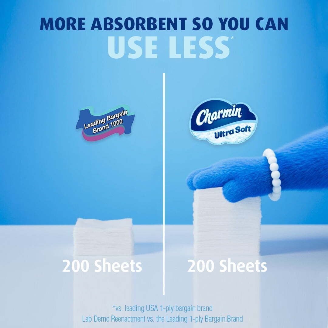 Charmin Ultra Soft Toilet Paper - 18 Super Mega Rolls, 336 Sheets per Roll