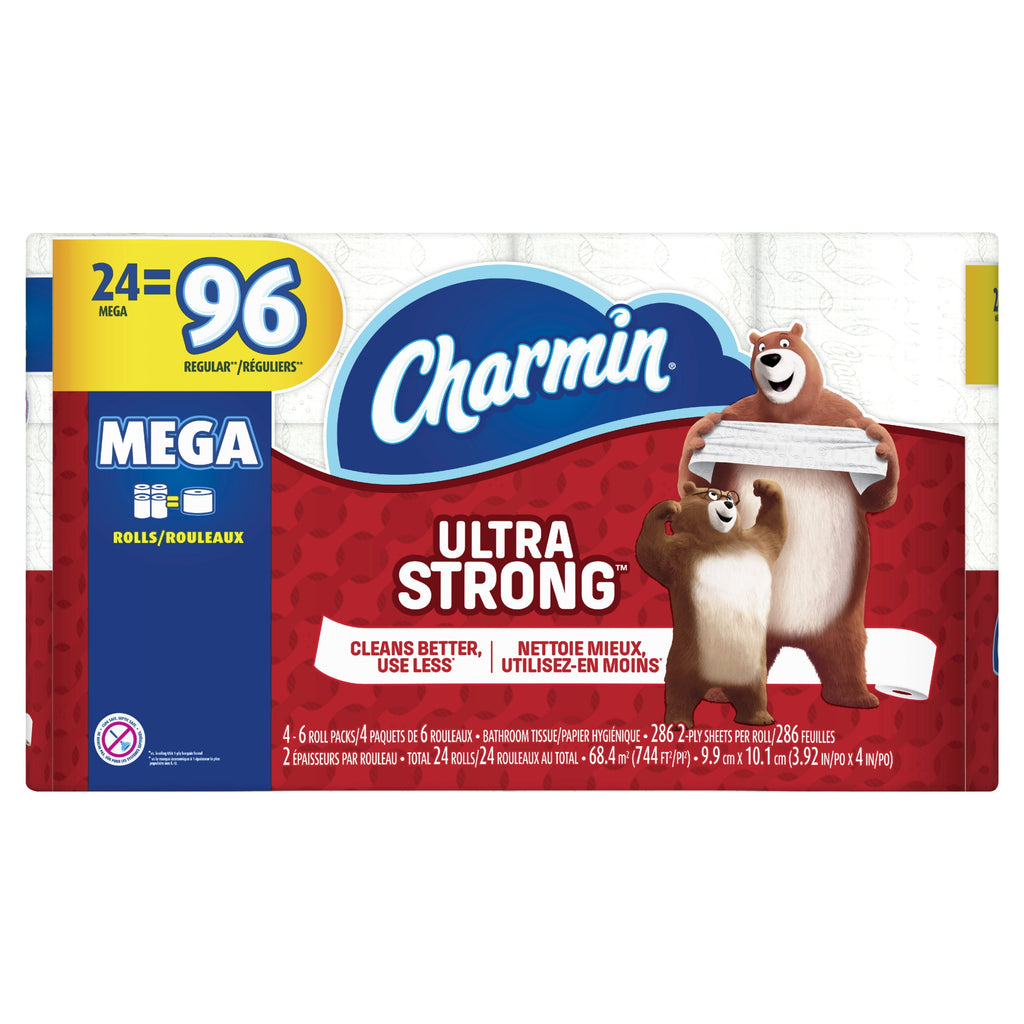 Charmin Ultra Strong Toilet Paper - 24 Mega Rolls, 286 Sheets per Roll