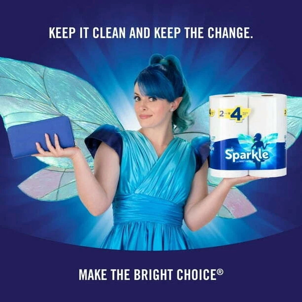 Sparkle Tear-A-Square Paper Towels 6 Double Rolls – Strong & Versatile