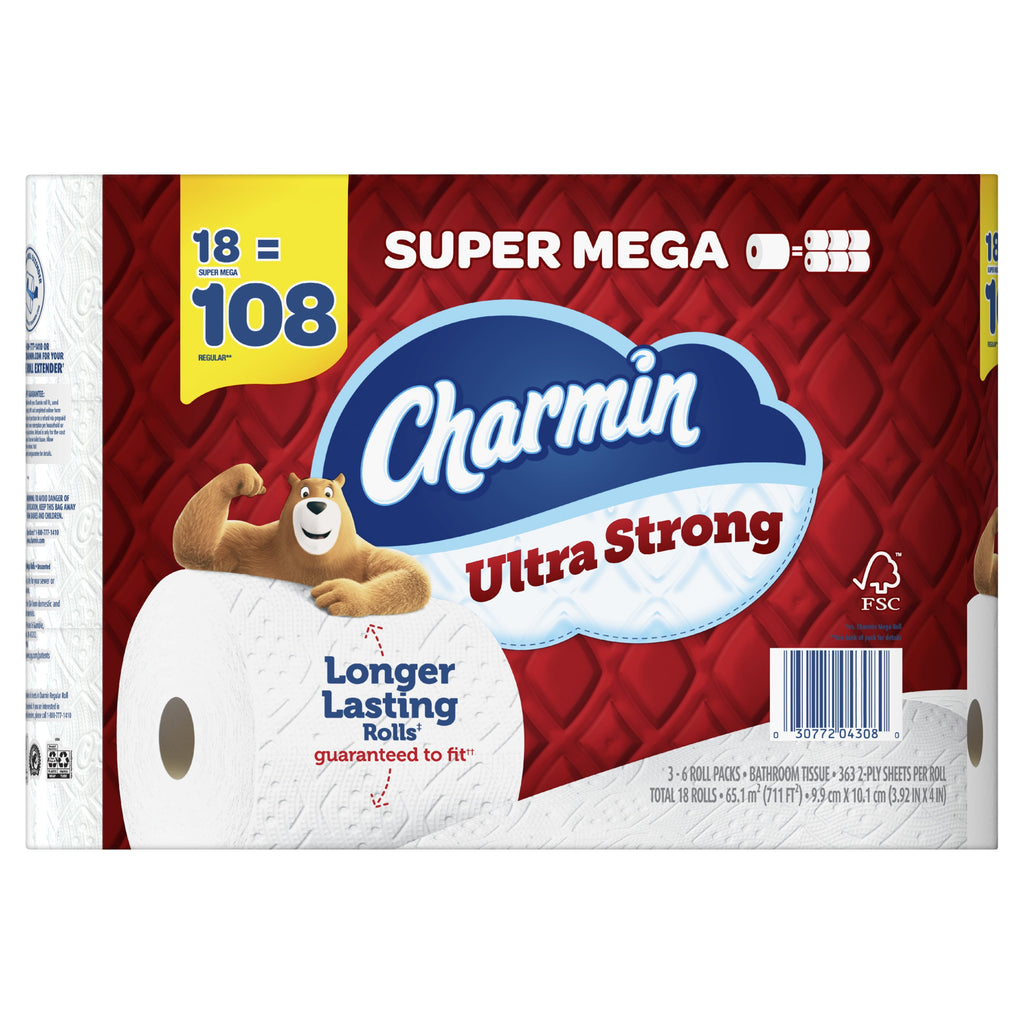 Charmin Ultra Strong Toilet Paper - 18 Mega XL Rolls