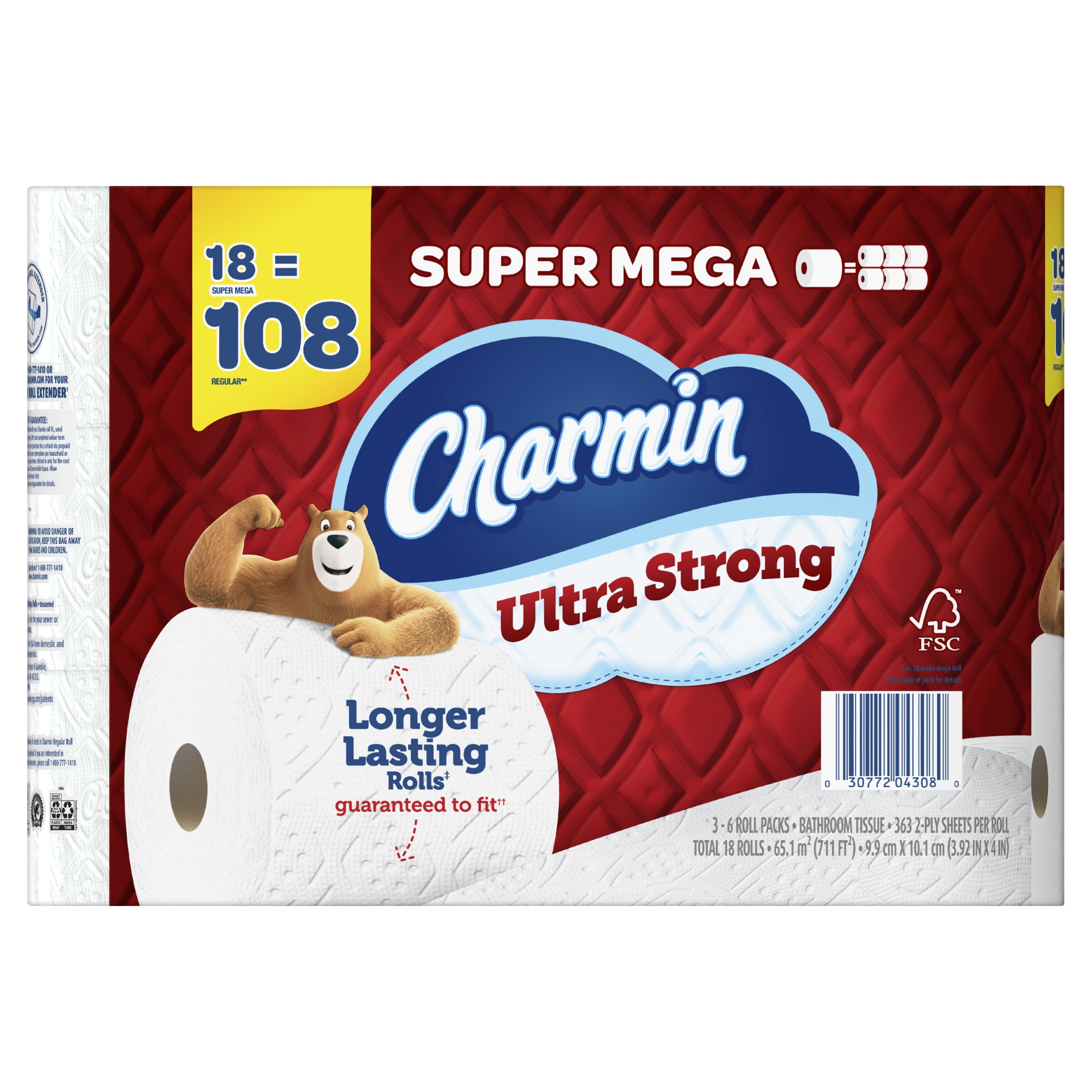 Charmin Ultra Strong Toilet Paper - 18 Mega XL Rolls