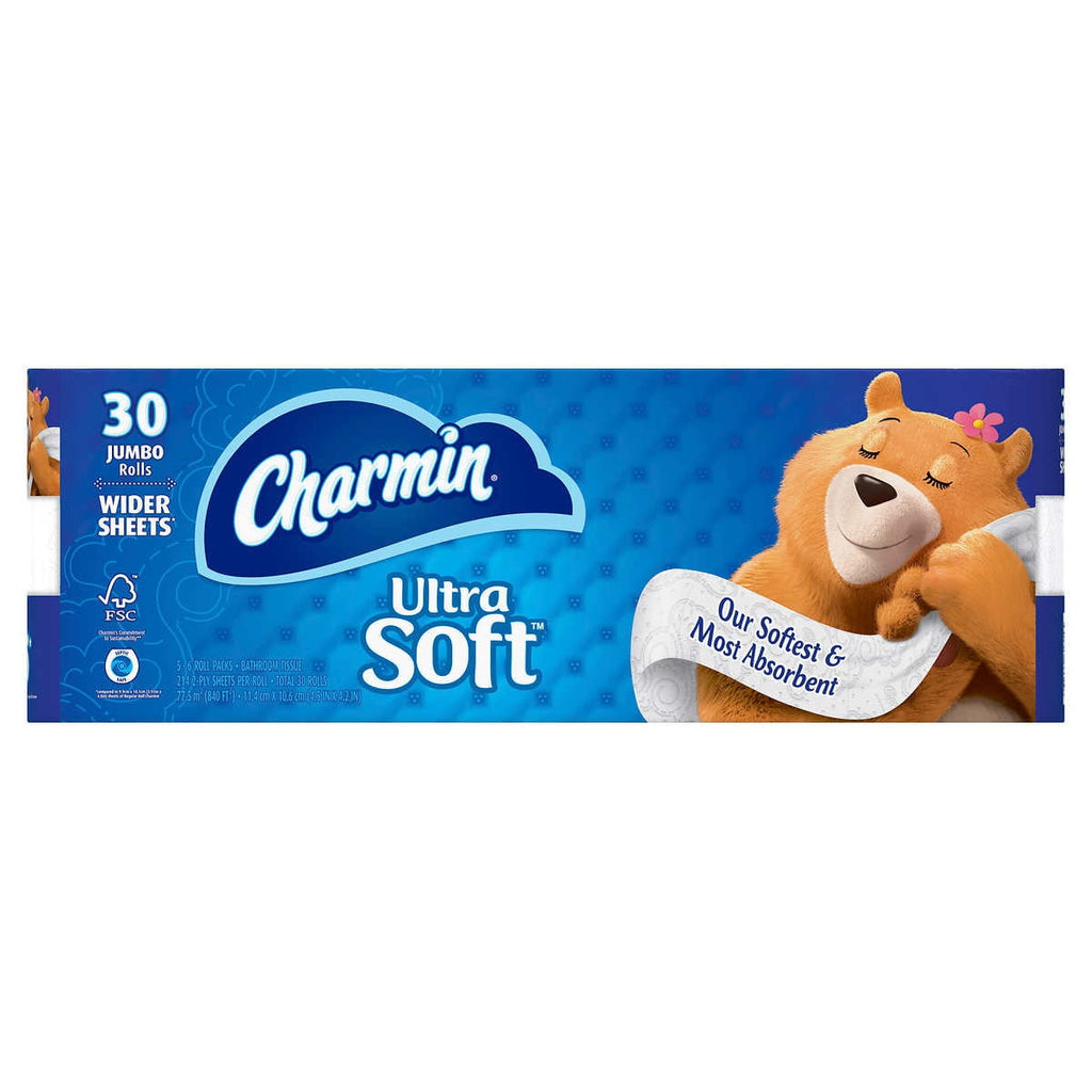Charmin Ultra Soft 2-Ply Bath Tissue - 30 Rolls, 214 Sheets