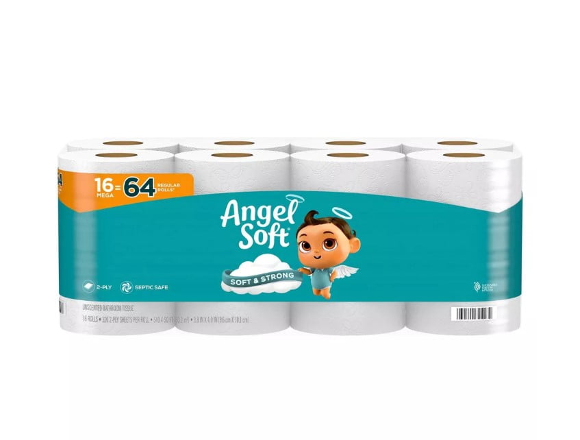 Angel Soft Toilet Paper Size Mega Count 16