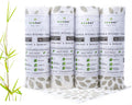 Ecozoi Bamboo Rayon Reusable Paper Towels 4 Pack - 70% Bamboo Rayon 30% Cotton, Equivalent to 80 Regular Rolls, Printed Design