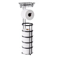 Better Homes & Gardens Free Standing Toilet Paper Holder with Reserve - Matte Black, Fully Assembled