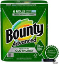 Bounty Advanced 2-Ply Paper Towel - Absorbent - Durable - Select-A-Size - Clothlike - 6 Rolls