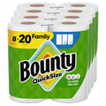 Bounty Quick Size Paper Towels - White, 8 Family Rolls = 20 Regular Rolls (Packaging May Vary)