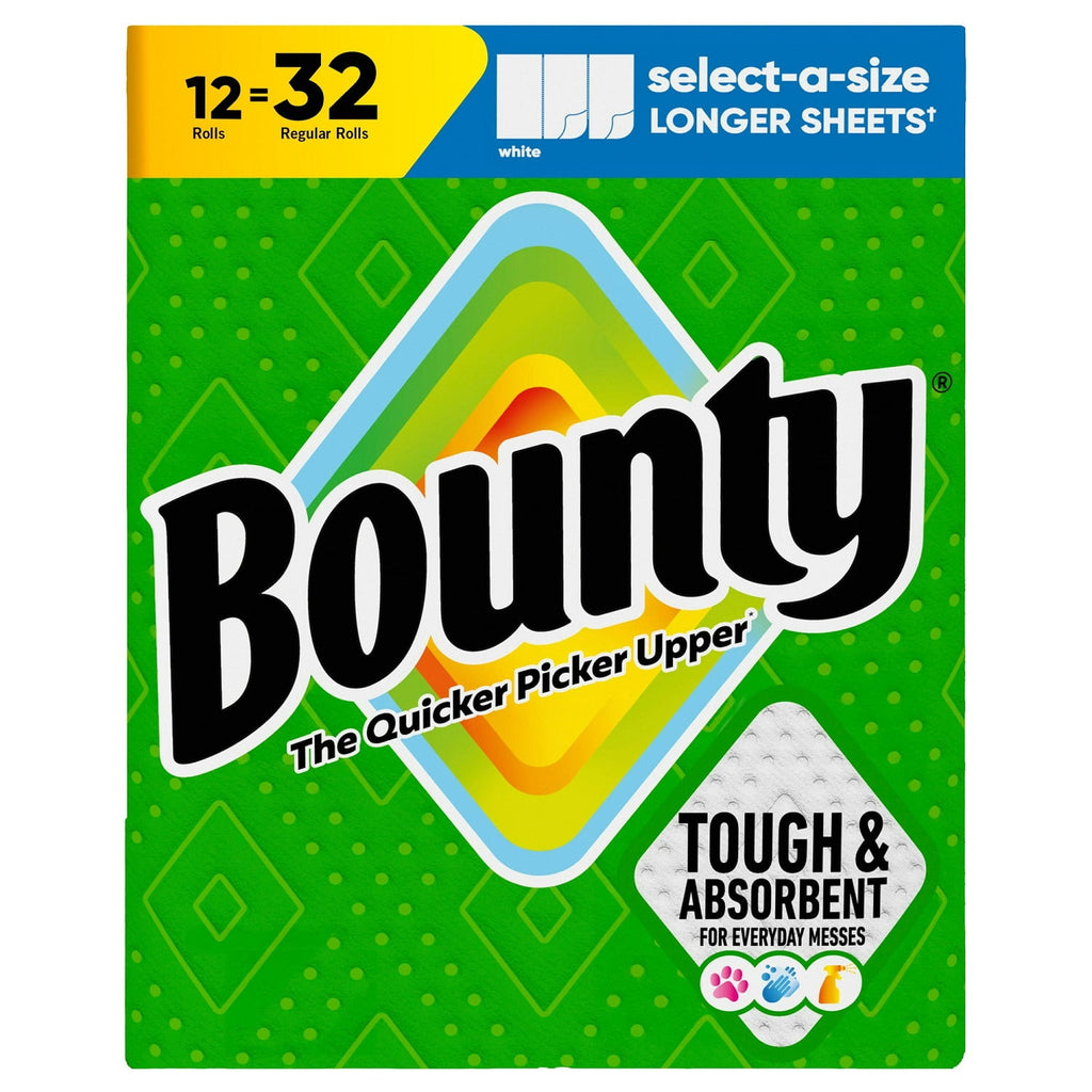 Bounty Select-A-Size 2-Ply Paper Towels - 12 Rolls, 110 Sheets/Roll