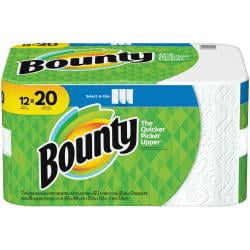 Bounty Select-A-Size 2-Ply Paper Towels - 11" x 5-15/16", White, Pack Of 12 Mega Rolls