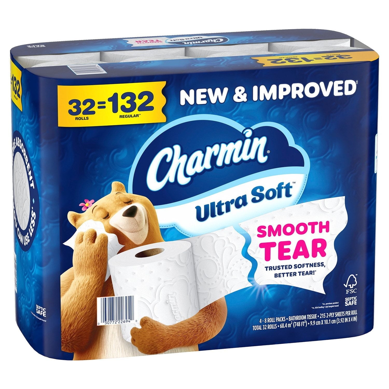 Charmin Ultra Soft 2-Ply Toilet Paper - 32 Rolls, 215 Sheets per Roll