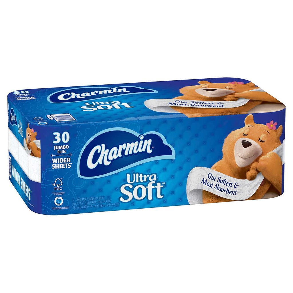 Charmin Ultra Soft 2-Ply Bath Tissue - 30 Rolls, 214 Sheets