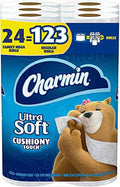 Charmin Ultra Soft Cushiony Touch Toilet Paper - 24 Family Mega Rolls (123 Regular Rolls)