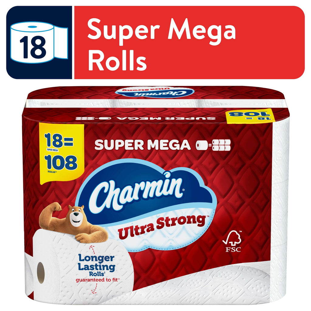 Charmin Ultra Strong Toilet Paper - 18 Mega XL Rolls