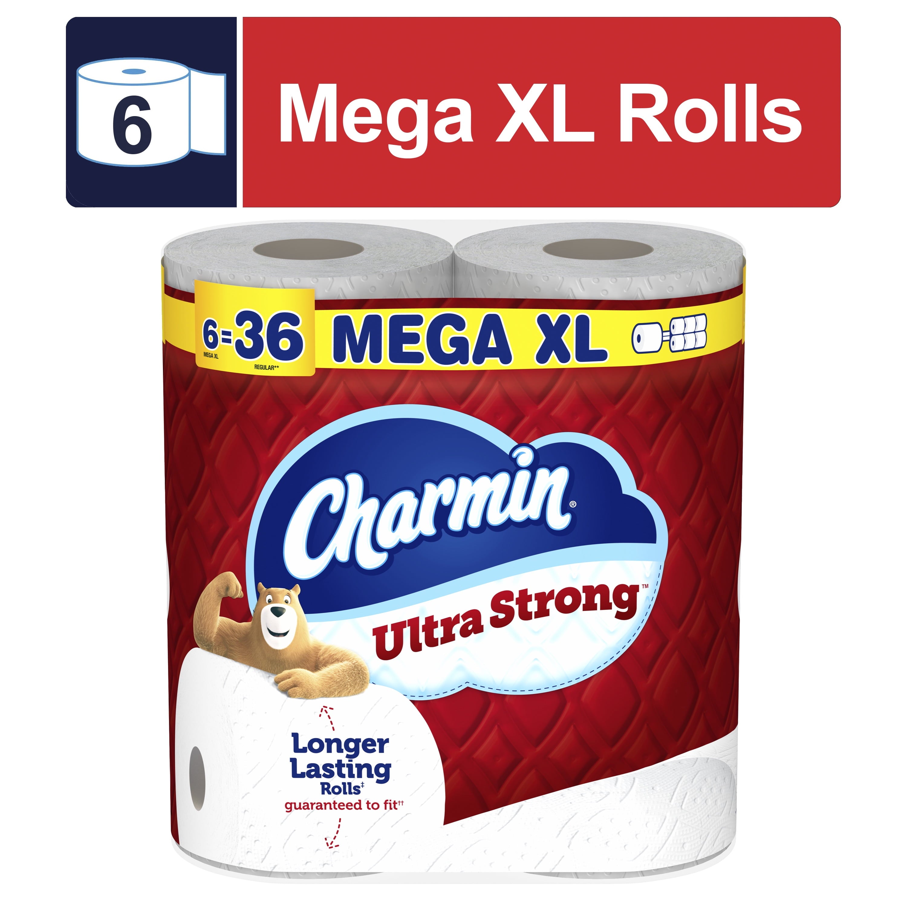 Charmin Ultra Strong Toilet Paper - 6 Mega XL Rolls