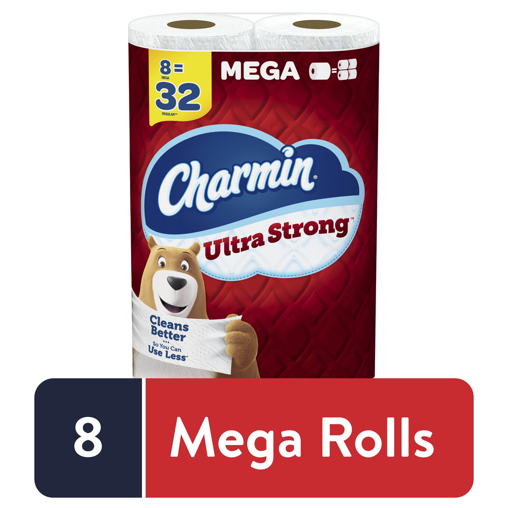 Charmin Ultra Strong Toilet Paper - 8 Mega Rolls, 242 Sheets per Roll