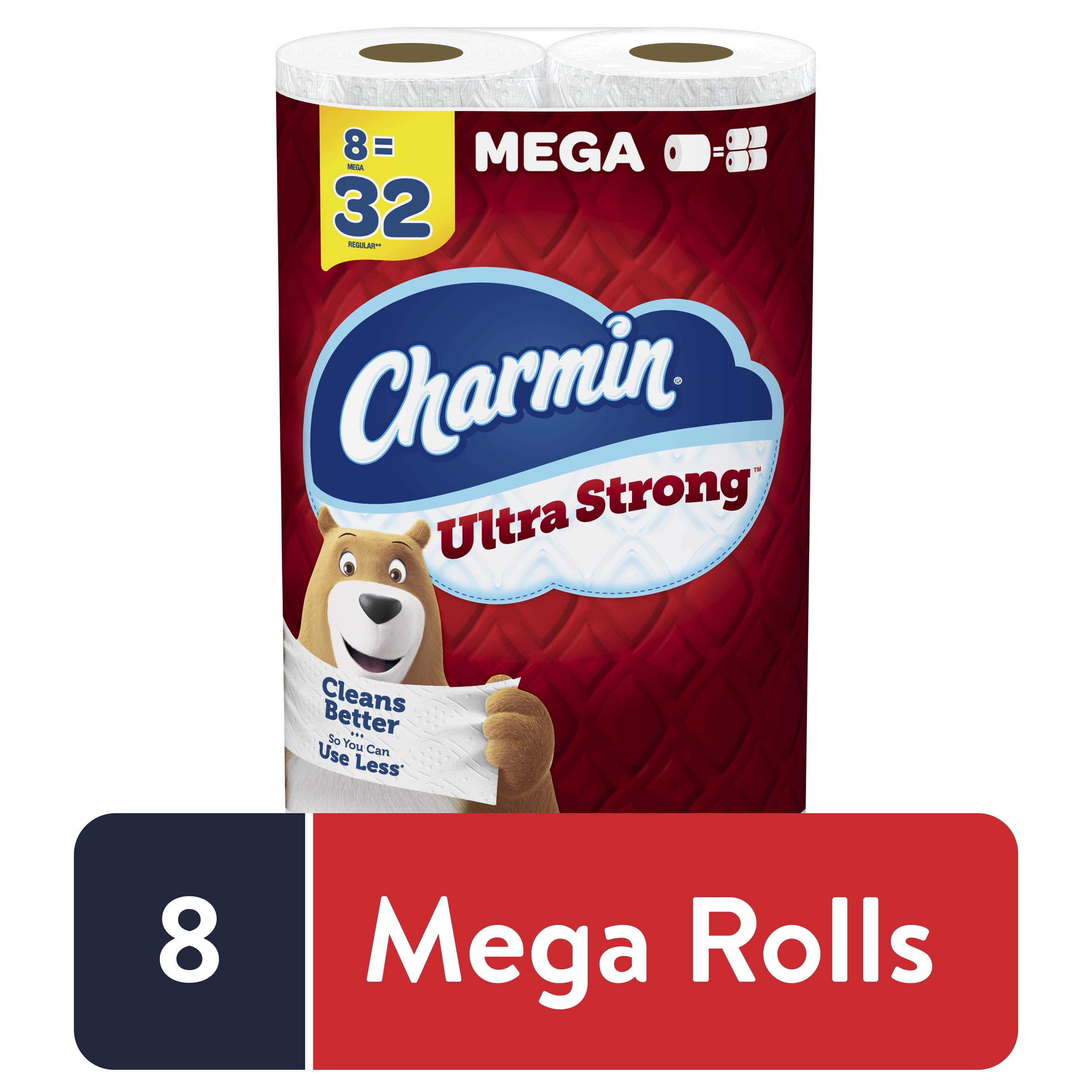 Charmin Ultra Strong Toilet Paper - 8 Mega Rolls, 242 Sheets per Roll