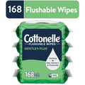 Cottonelle Gentle Plus Flushable Wet Wipes - 4 Flip-Top Packs