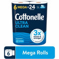 Cottonelle Ultra Clean Toilet Paper Mega Roll 6 rolls - Pack of 2