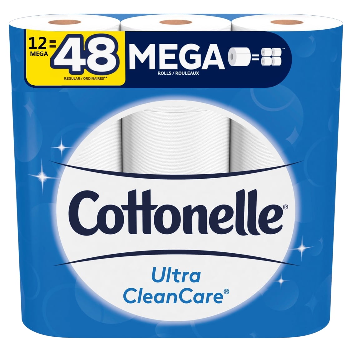 Cottonelle Ultra CleanCare Toilet Paper - 12 Mega Rolls, 340 Sheets per Roll (4, 080 Total)