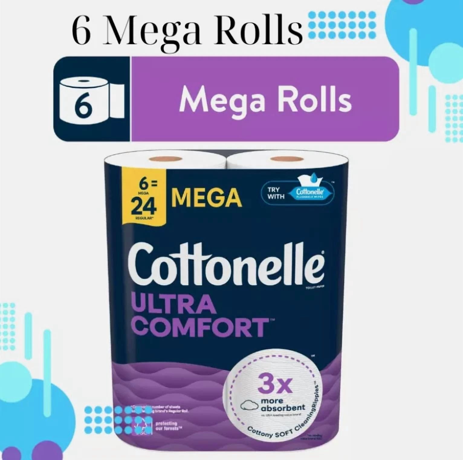 Cottonelle Ultra Comfort Toilet Paper - 6 Mega Rolls