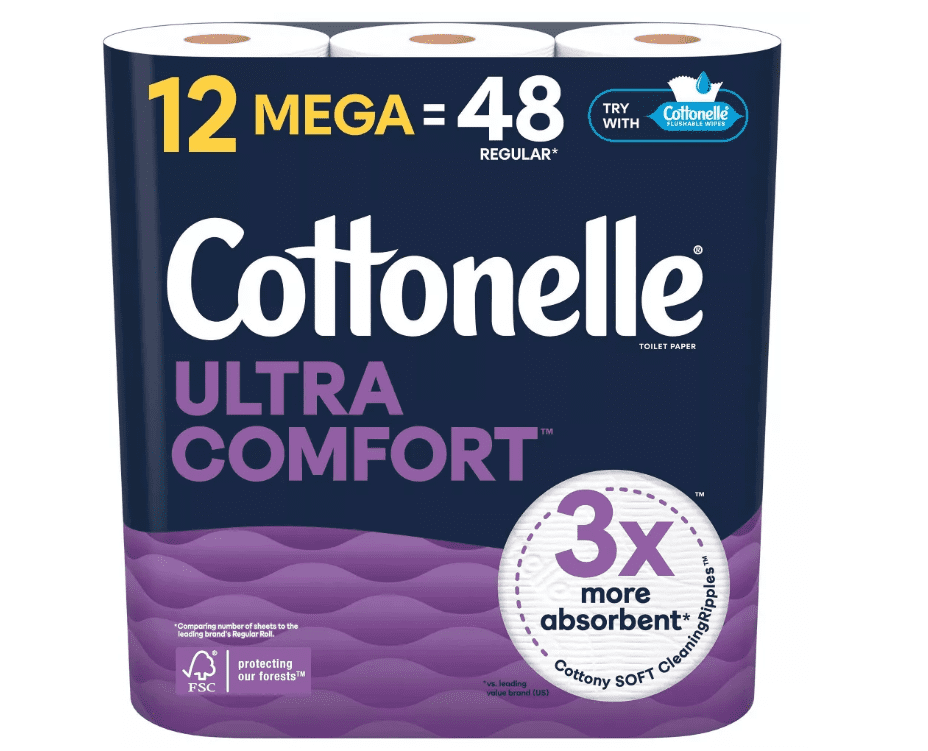 Cottonelle Ultra Comfort Toilet Paper Size Mega Count 12