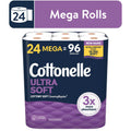 Cottonelle Ultra Soft Toilet Paper - Strong Toilet Tissue, 24 Mega Rolls