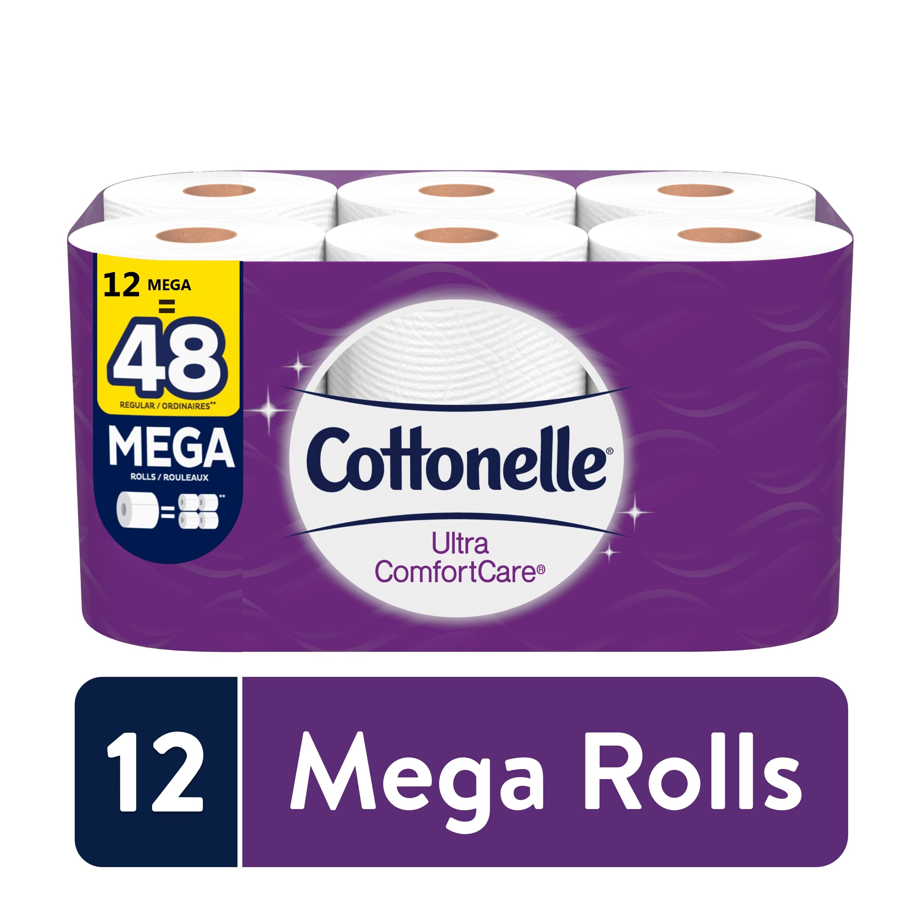 Cottonelle Ultra ComfortCare Toilet Paper - 12 Mega Rolls, 284 Sheets per Roll (3, 408 Total)