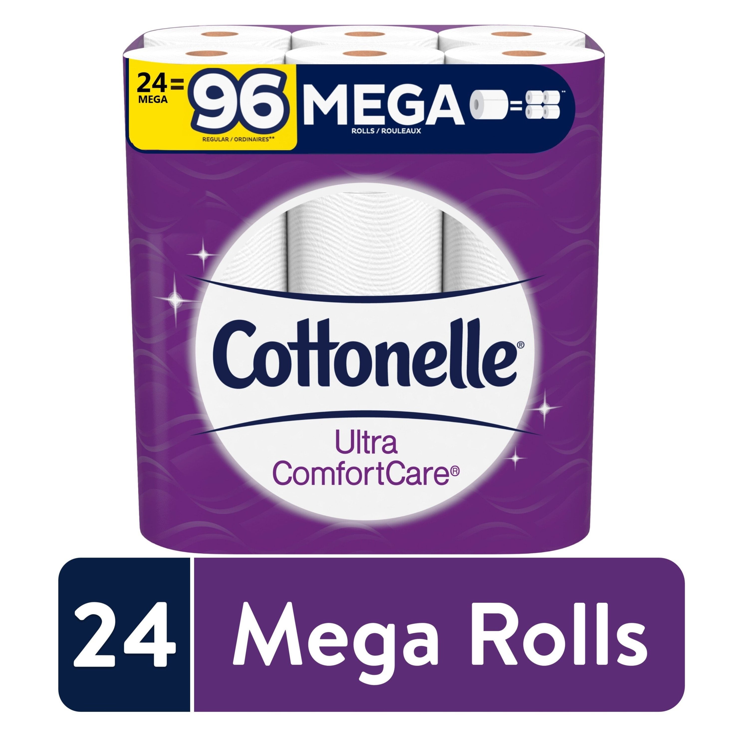 Cottonelle Ultra ComfortCare Toilet Paper - 24 Mega Rolls, 284 Sheets per Roll (6, 816 Total)